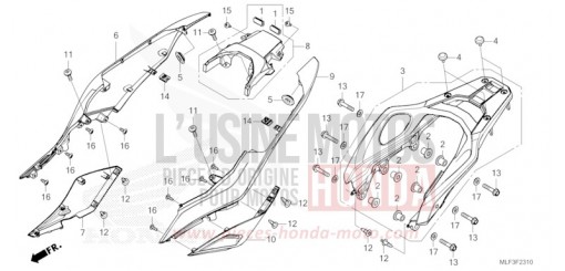 SIDE COWL/REAR CARRIER NT1100DP de 2023